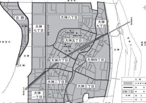 神奈川県平塚市2023年10月16日住居表示住所変更区域図他１